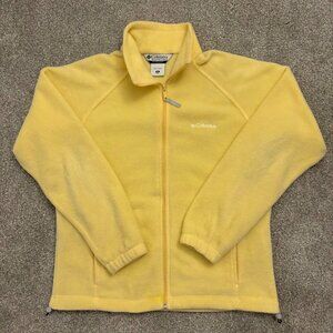 Columbia Full Zip Fleece Jacket Women's Benton Springs Yellow Warm Outdoors